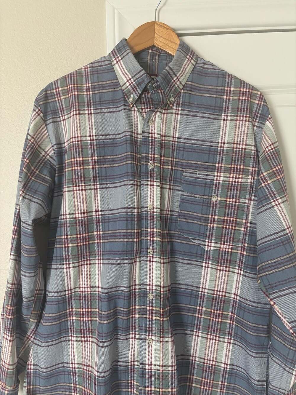 Vintage Cowboys Plaid Western Shirt Mens Long Sleeve Rodeo Cowboy